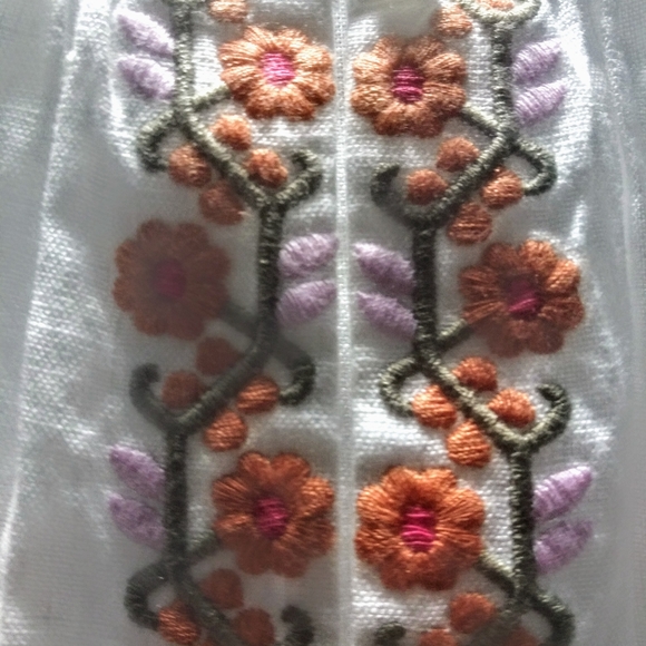 Madewell S Linen Dress with Floral Embroidery - Picture 4 of 7